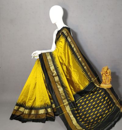 PRKSILWS5A05BSDC18- light weight Ikat silk saree