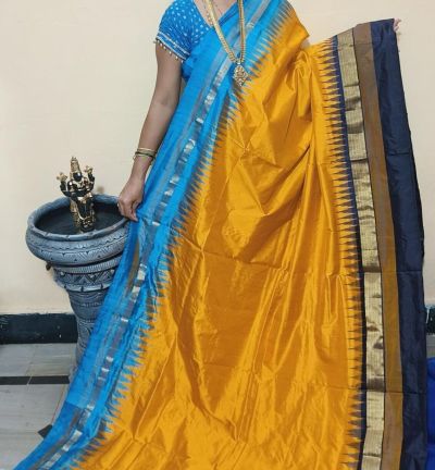 PGMRILWS5A07XECD11- light weight Ikat silk saree