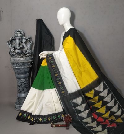 PALUIDSS5A07BSCC18- Ikat silk saree