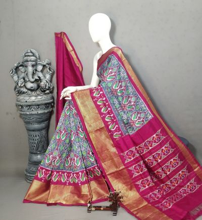 PALUIDSS5A06NCDC39- Ikat silk saree