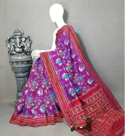PALUIDSS5A09NSCD26- Ikat silk saree