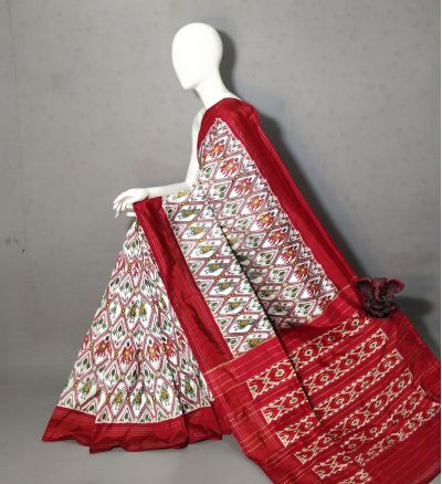 PGMRIDSS5A07ECCD04- Ikat silk saree