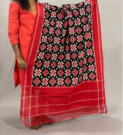 PSSIICDP5Y04IBDC13- Double Ikat cotton dupatta