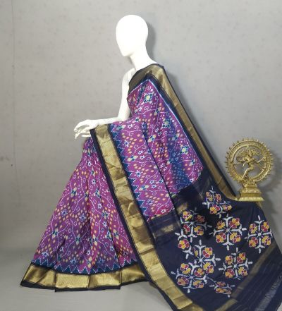 PRKSIDSS5Y05NDDC10- Ikat silk saree