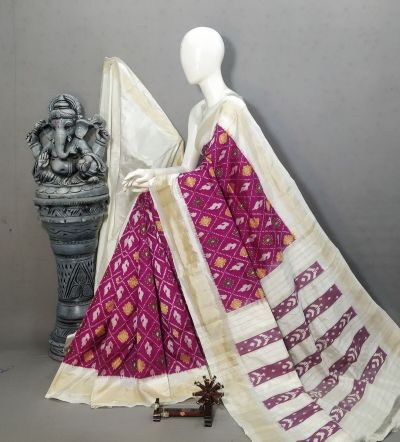 PALUIDSS5A07BSCC34- Ikat silk saree
