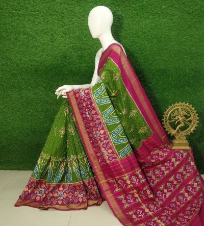 PUSNIDSS5Y09NDCC02- Ikat silk saree