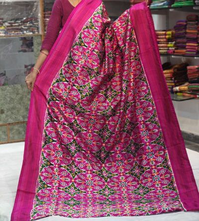 PGMRIDSS5A07ECCD03- Ikat silk saree