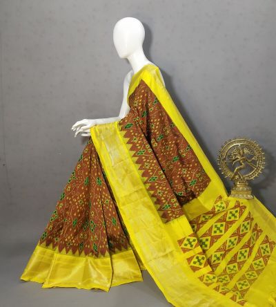 PRKSIDSS5Y05NDDC03- Ikat silk saree