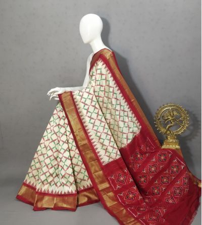 PRKSIDSS5Y05NDDC04- Ikat silk saree