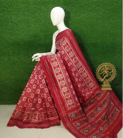 PUSNIDSS5Y09NDCC07- Ikat silk saree