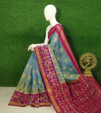 PUSNIDSS5Y09NDCC20- Ikat silk saree