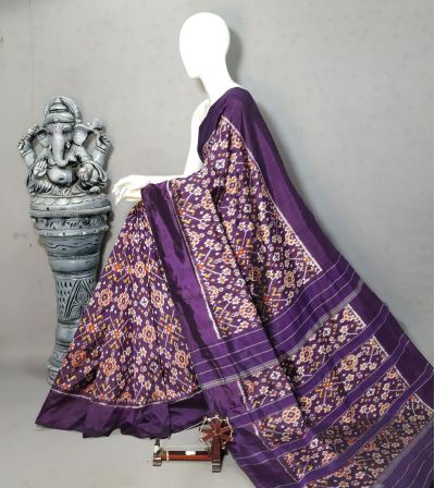 PALUIDSS5A07BSCC08- Ikat silk saree