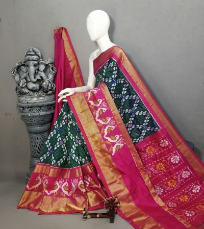 PALUIDSS5A06NCDC40- Ikat silk saree