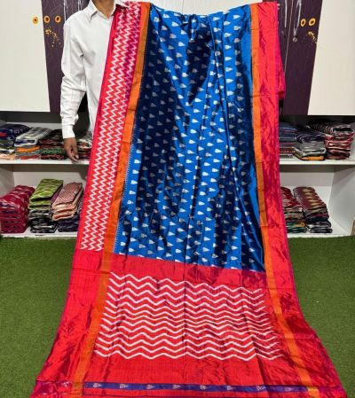 PGMRILWS5A07XZCD41- light weight Ikat silk saree