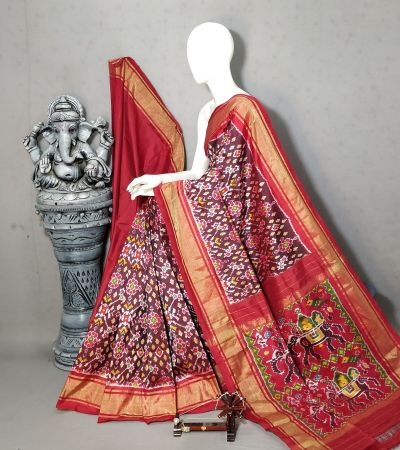 PALUIDSS5A07BSCC45- Ikat silk saree