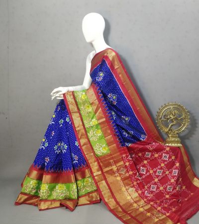 PRKSIDSS5Y05NDDC15- Ikat silk saree