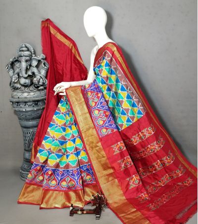 PALUIDSS5A06NCDC08- Ikat silk saree