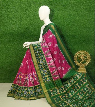 PUSNIDSS5Y09NDCC06- Ikat silk saree