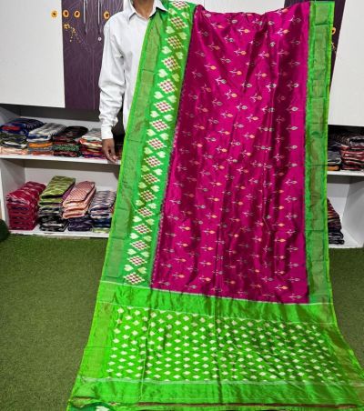 PGMRILWS5A07XZCD38- light weight Ikat silk saree