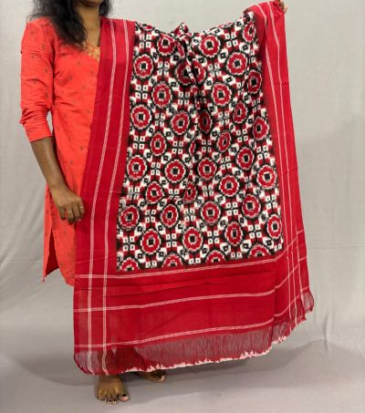 PSSIICDP5Y04IBDC12- Double Ikat cotton dupatta