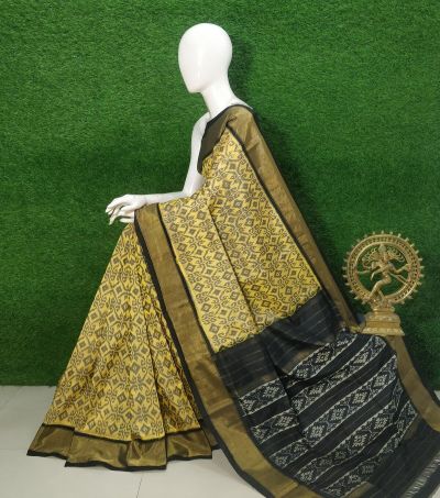 PUSNIDSS5Y09NDCC05- Ikat silk saree