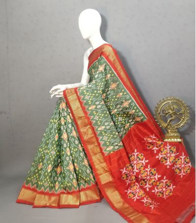 PRKSIDSS5Y05NDDC12- Ikat silk saree