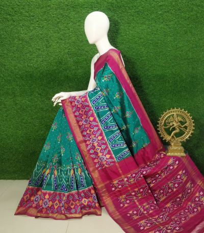 PUSNIDSS5Y09NDCC04- Ikat silk saree