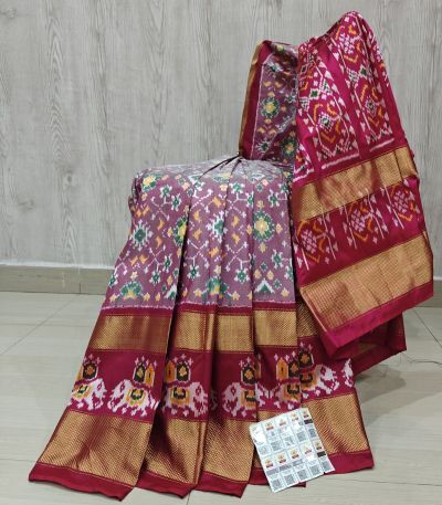 PSHLIDSS5Y04NCDD14- Ikat silk saree