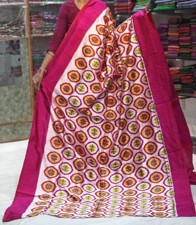 PGMRIDSS5A07ECCD06- Ikat silk saree