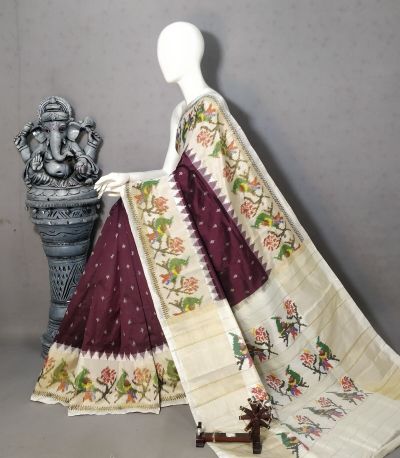 PALUIDSS5Y20NSCD18- Ikat silk saree