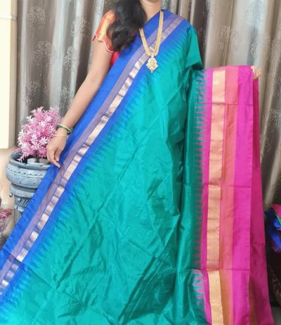 PGMRILWS5A07XECD10- light weight Ikat silk saree