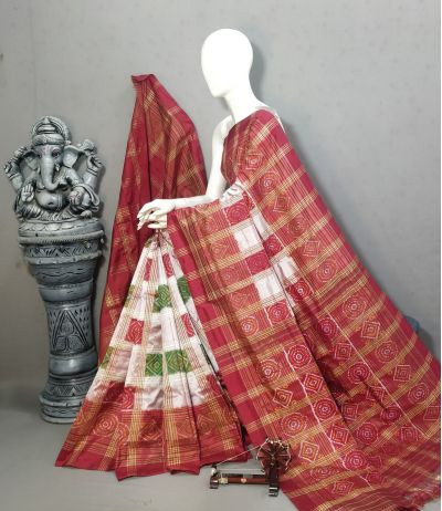 PALUIDSS5A07BSCC11- Ikat silk saree