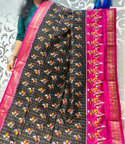 PSPHIDSS5N04ISCD12- Ikat silk saree