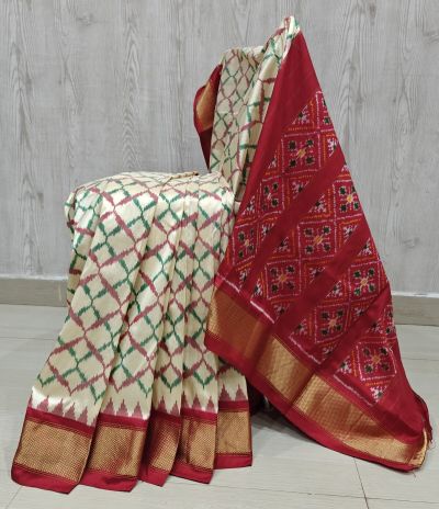 PSHLIDSS5Y12NCDD11- Ikat silk saree