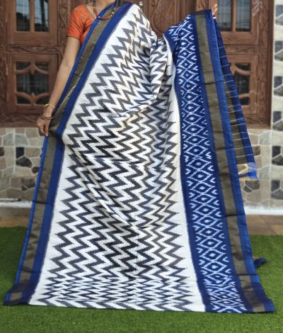 PGMRILWS5A07XECD14- light weight Ikat silk saree