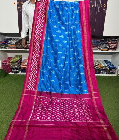 PGMRILWS5A07XZCD07- light weight Ikat silk saree