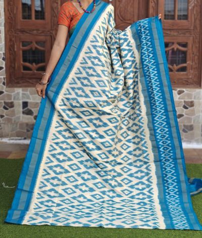 PGMRILWS5A07XECD16- light weight Ikat silk saree