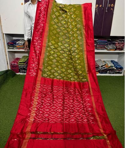 PGMRILWS5A07XZCD22- light weight Ikat silk saree