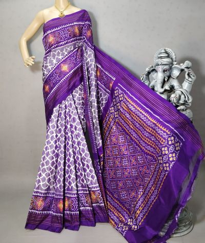 PRIHIDSS5A09BTCD16- Ikat silk saree