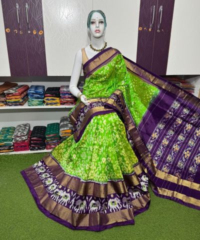 PSRGIDSS5Y20BBCC57- Ikat silk saree
