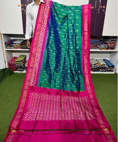 PGMRILWS5A07XZCD12- light weight Ikat silk saree