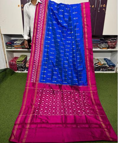 PGMRILWS5A07XZCD09- light weight Ikat silk saree