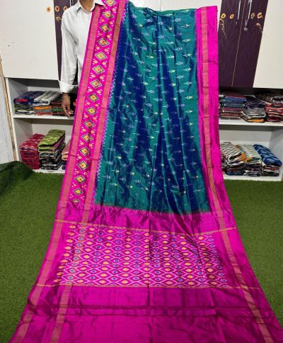 PGMRILWS5A07XZCD16- light weight Ikat silk saree