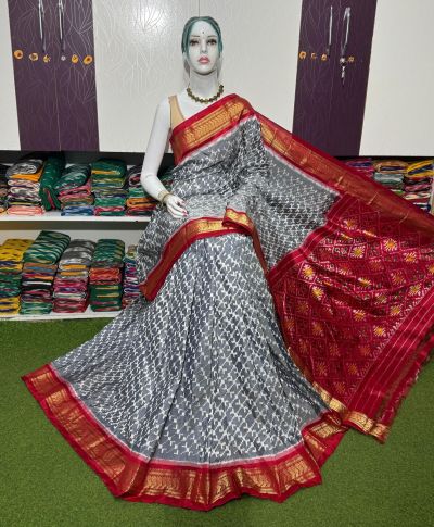 PSRGIDSS5Y03NZCD01- Ikat silk saree