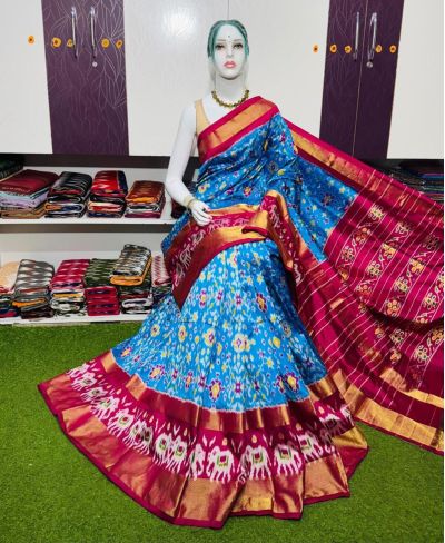 PSRGIDSS5Y09BBCD16- Ikat silk saree