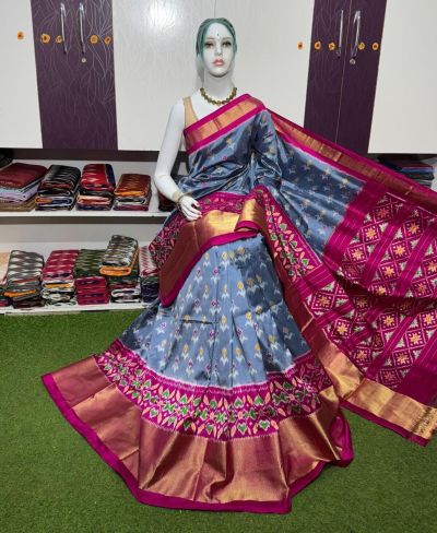 PSRGIDSS5Y20BBCC37- Ikat silk saree