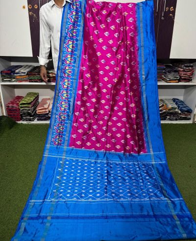 PGMRILWS5A07XZCD08- light weight Ikat silk saree