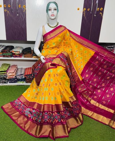 PSRGIDSS5A09BBCC43- Ikat silk saree