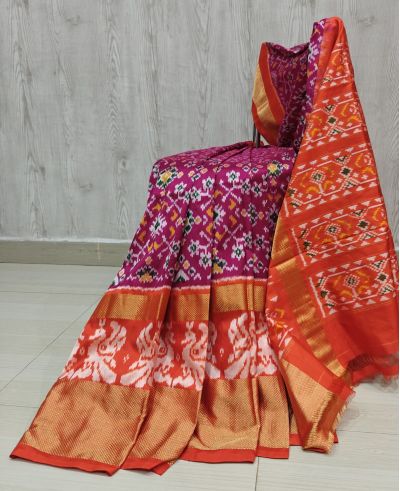 PSHLIDSS5Y04NCDD13- Ikat silk saree