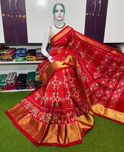 PSRGIDSS5Y20BBCC53- Ikat silk saree